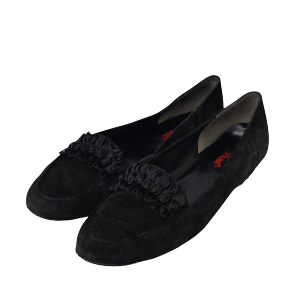 Black Vintage Y2K/90s Nine West Coquette Loafers Sz 9 - Picture 1 of 8